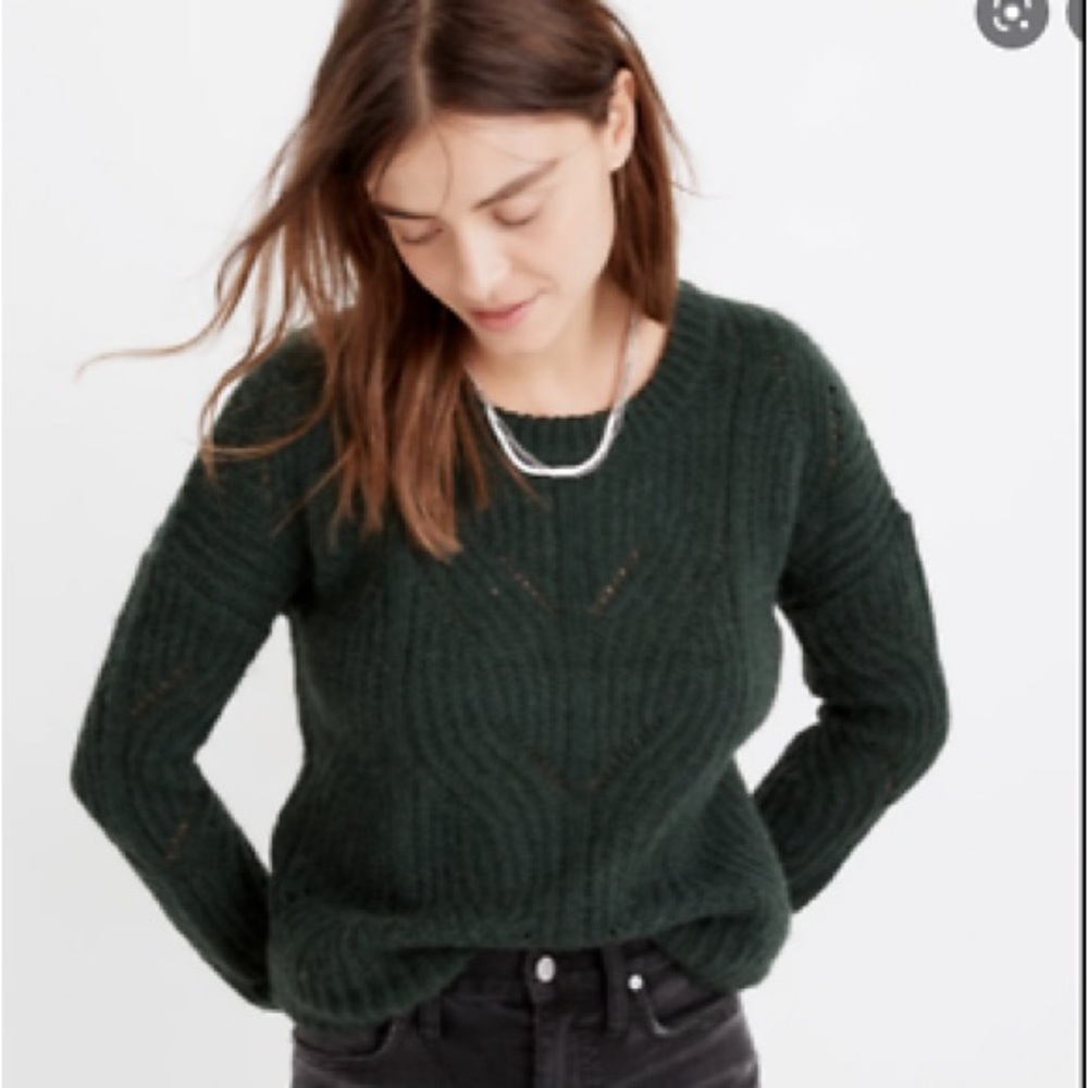 Madewell Dark Forest Green Knitted Sweater
